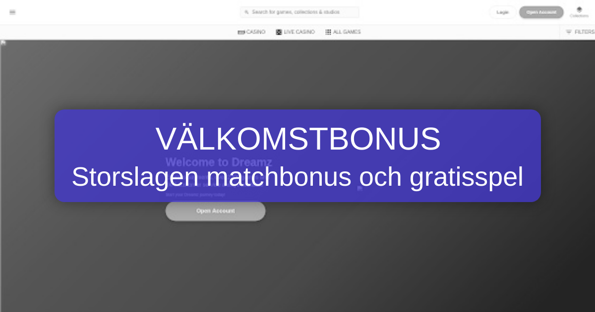 Dreamz Casino för svenska spelare
